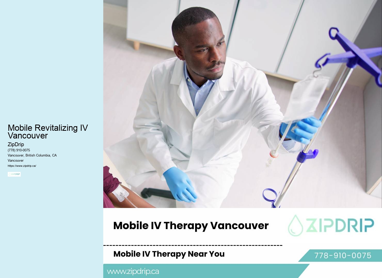 Mobile Detox IV Therapy Mobile Revitalizing IV Vancouver