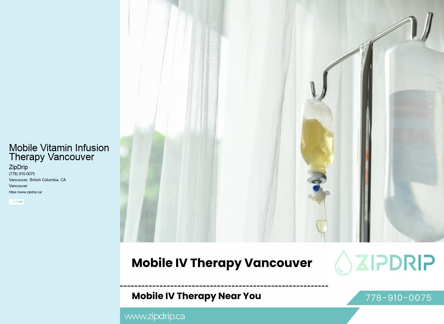 Mobile Vitamin Infusion Therapy Vancouver IV Hydration Therapy