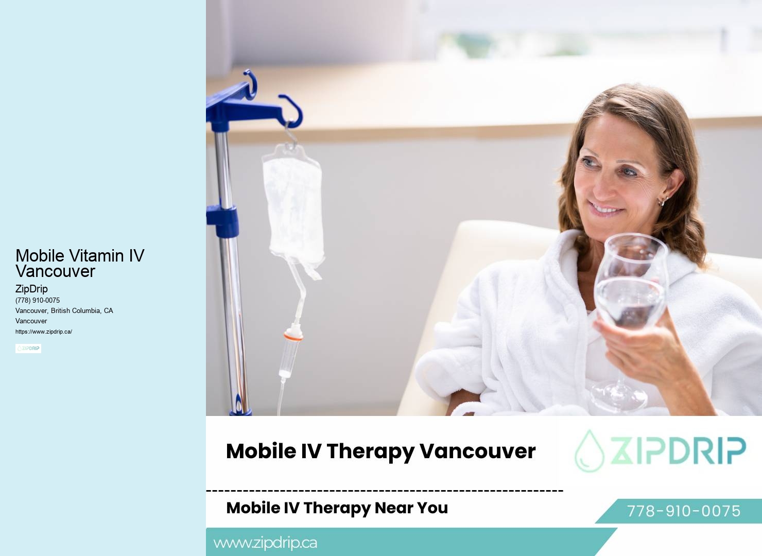 Mobile Vitamin IV Vancouver Mobile Wellness Infusions