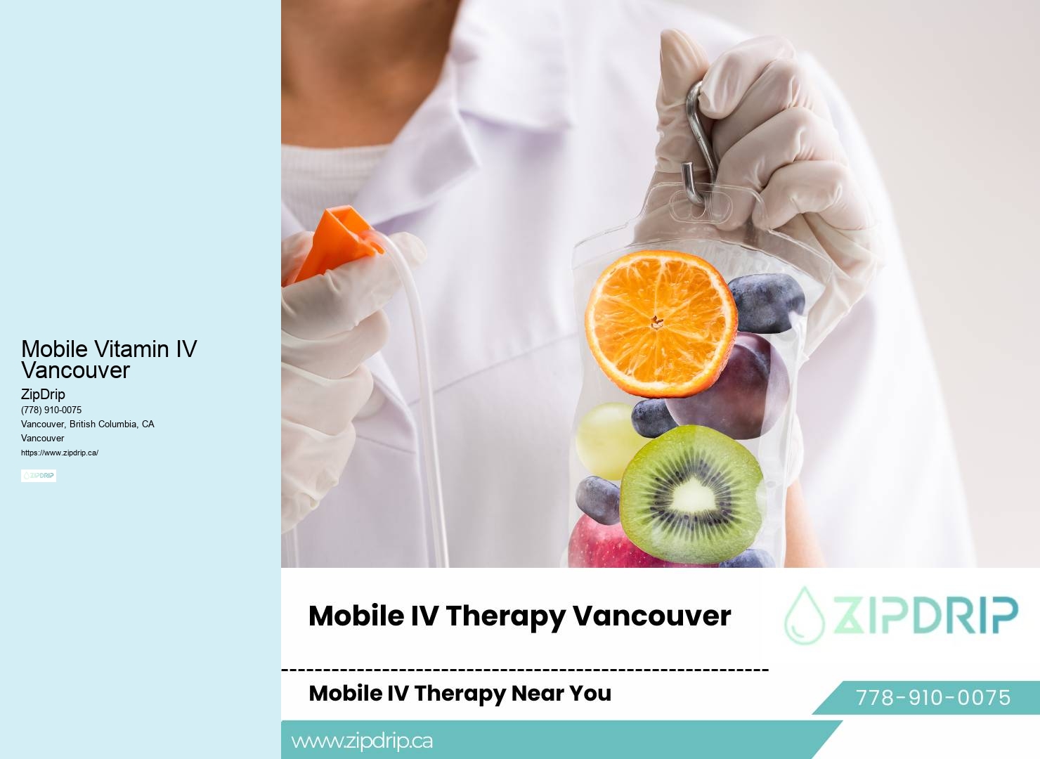 Mobile IV hangover therapy Mobile Vitamin IV Vancouver