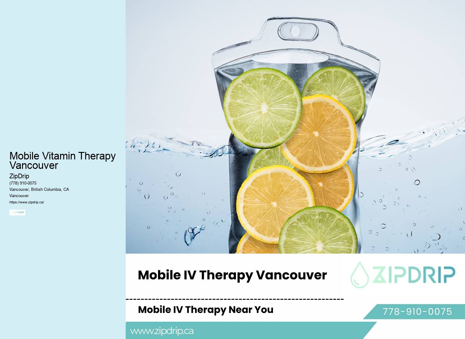 Mobile Vitamin Therapy Vancouver Mobile Energy IV Drip
