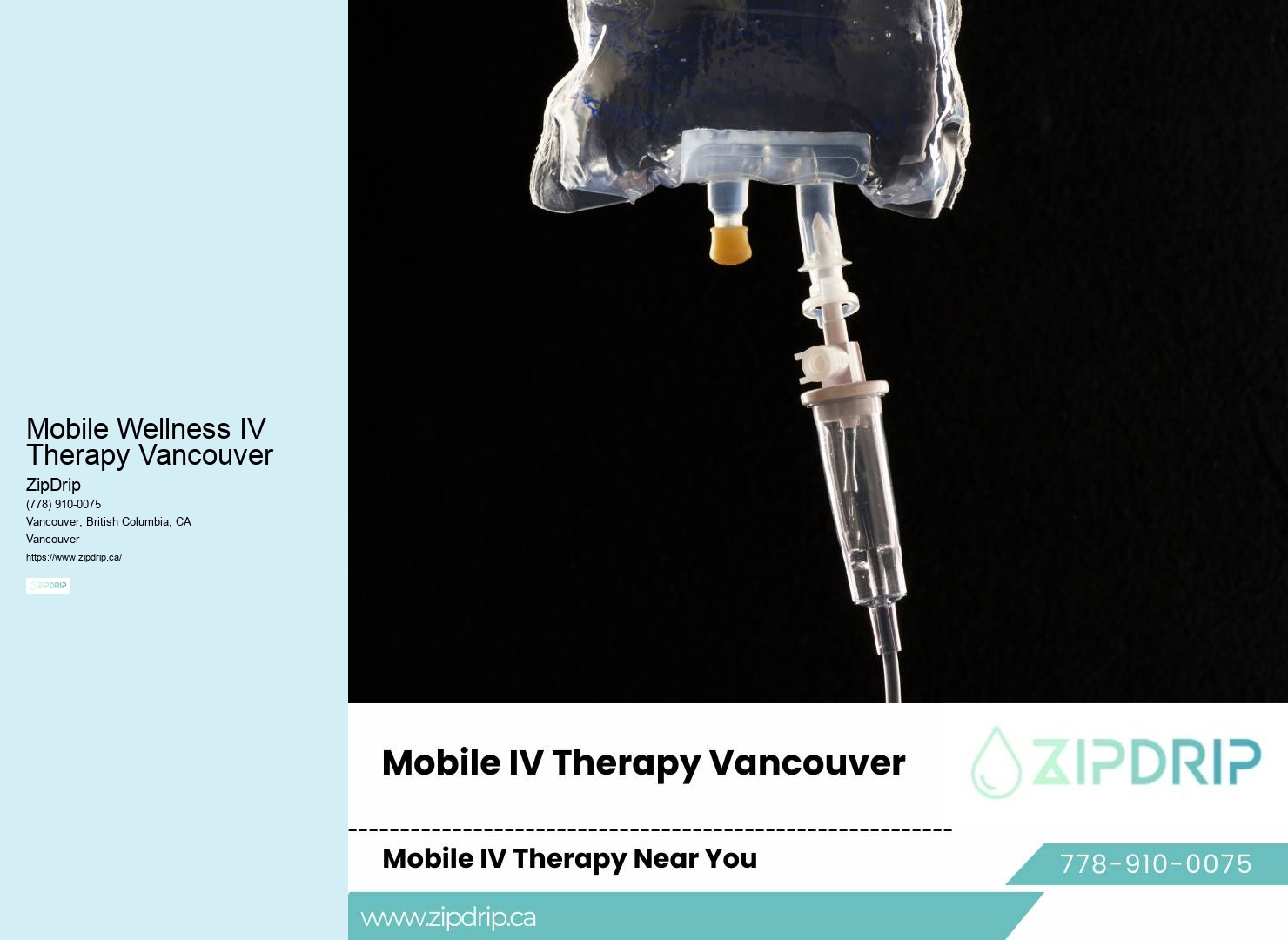 Mobile IV Hydration Delivery Mobile Wellness IV Therapy Vancouver