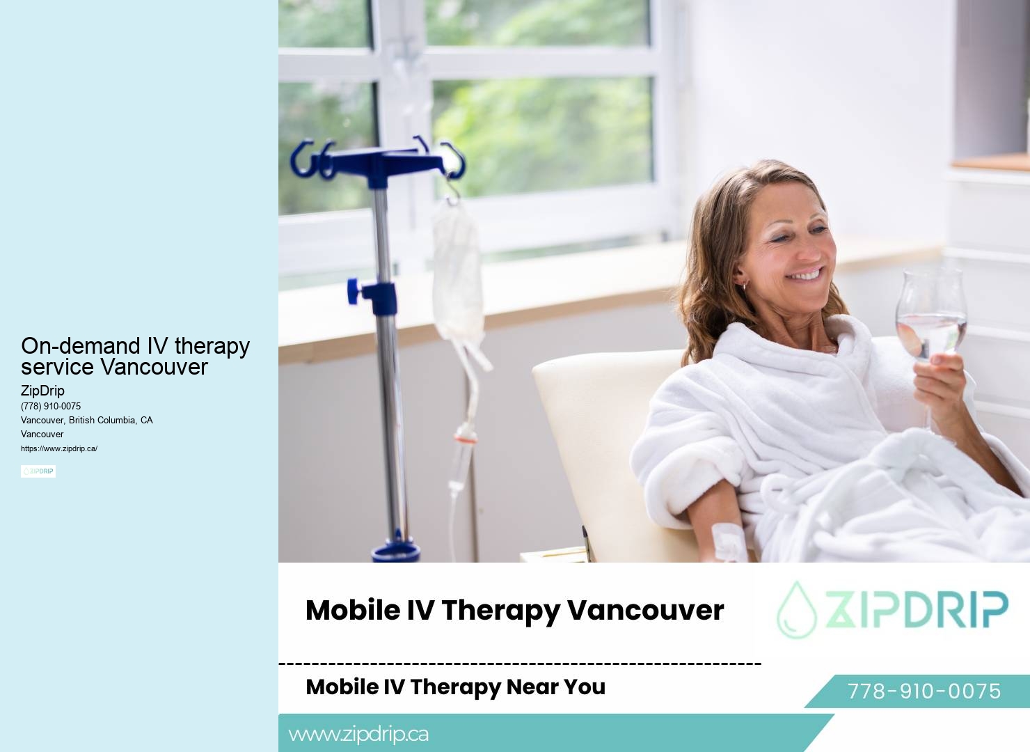 Mobile IV Therapy Services at Home On-demand IV therapy service Vancouver