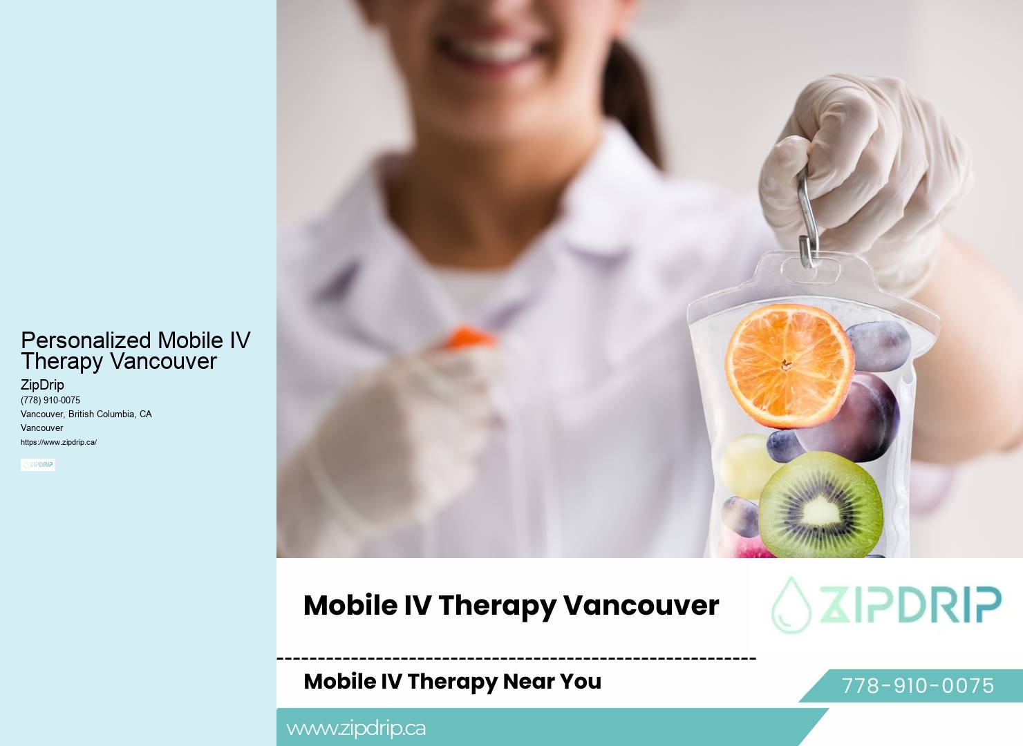 Personalized Mobile IV Therapy Vancouver IV Therapy for Home Care