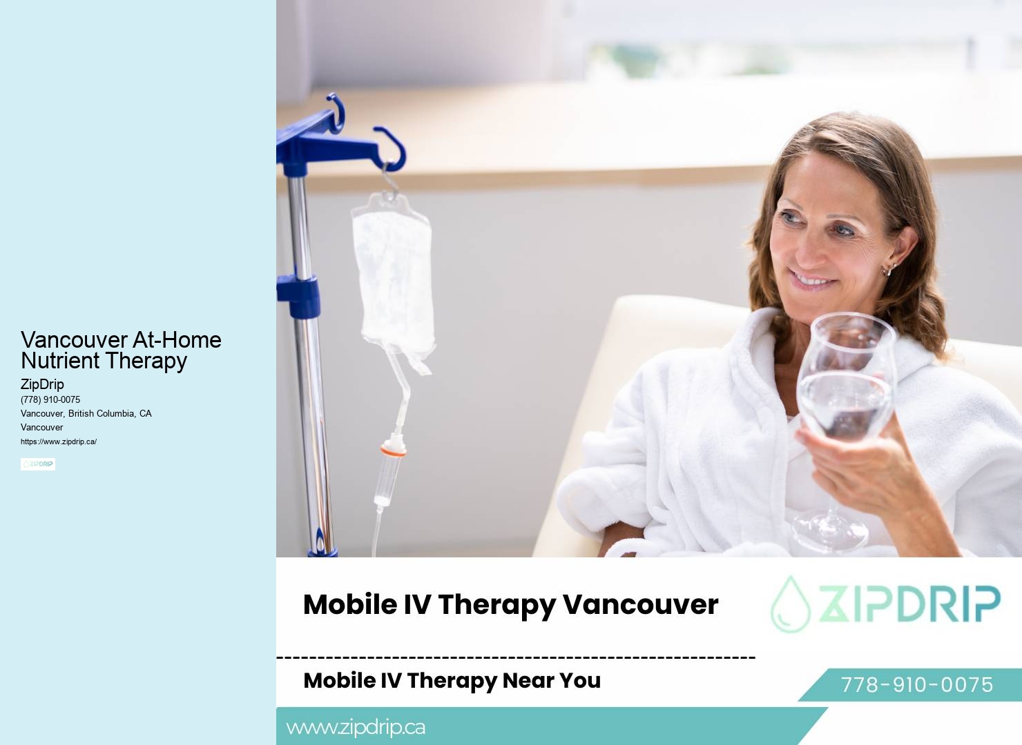 Vancouver At-Home Nutrient Therapy Mobile IV Health Support