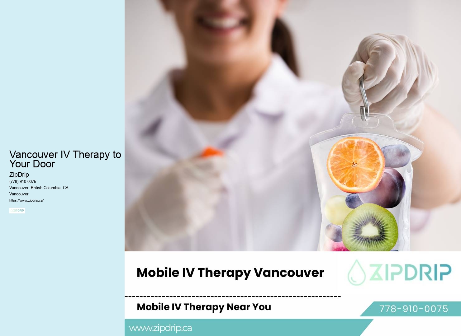 Vancouver IV Therapy to Your Door Mobile Hydration IV Drip