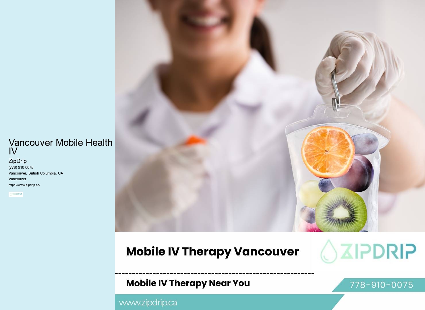 Mobile IV treatments for dehydration Vancouver Mobile Health IV