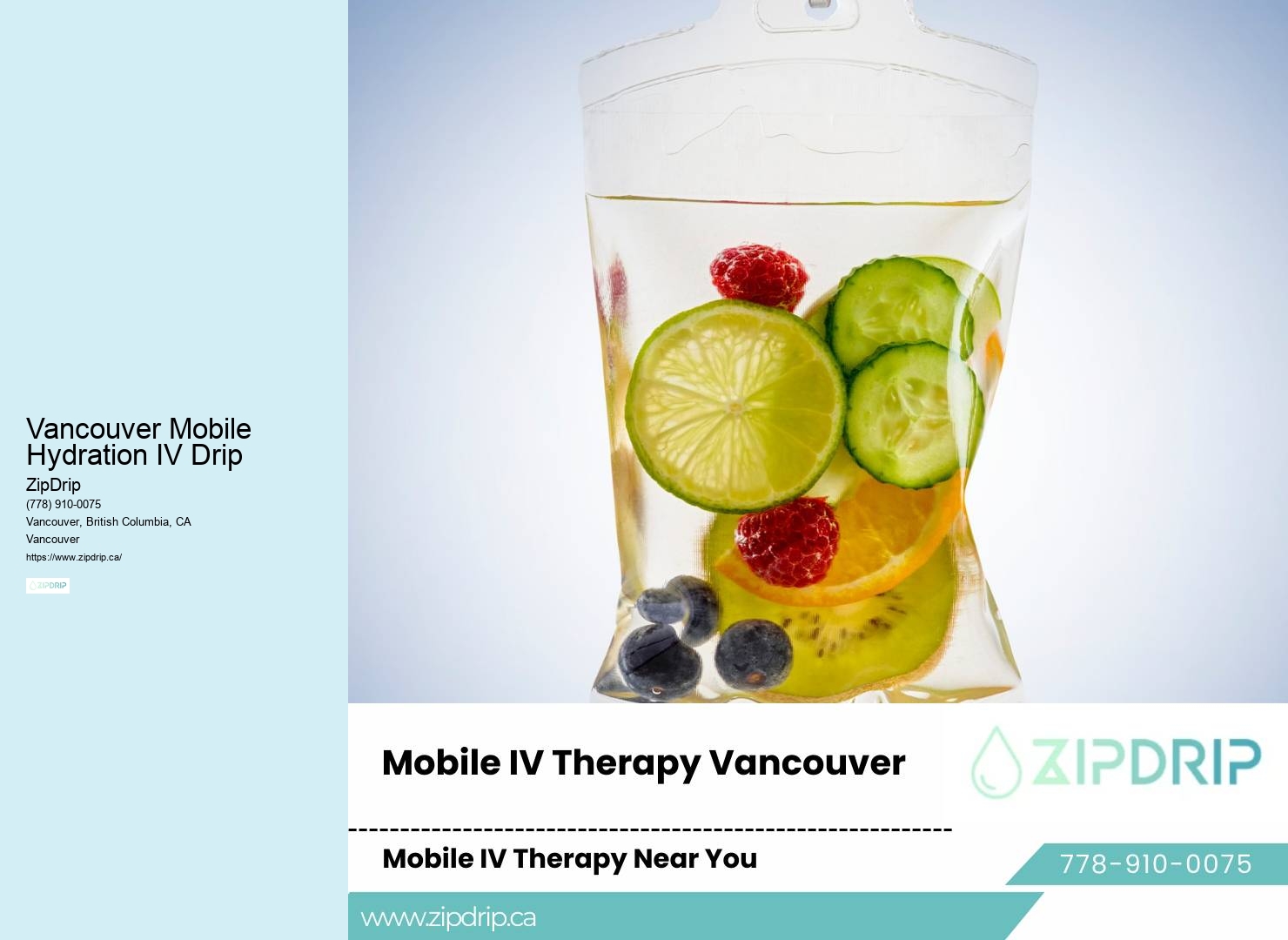 Immediate IV Therapy Vancouver Mobile Hydration IV Drip