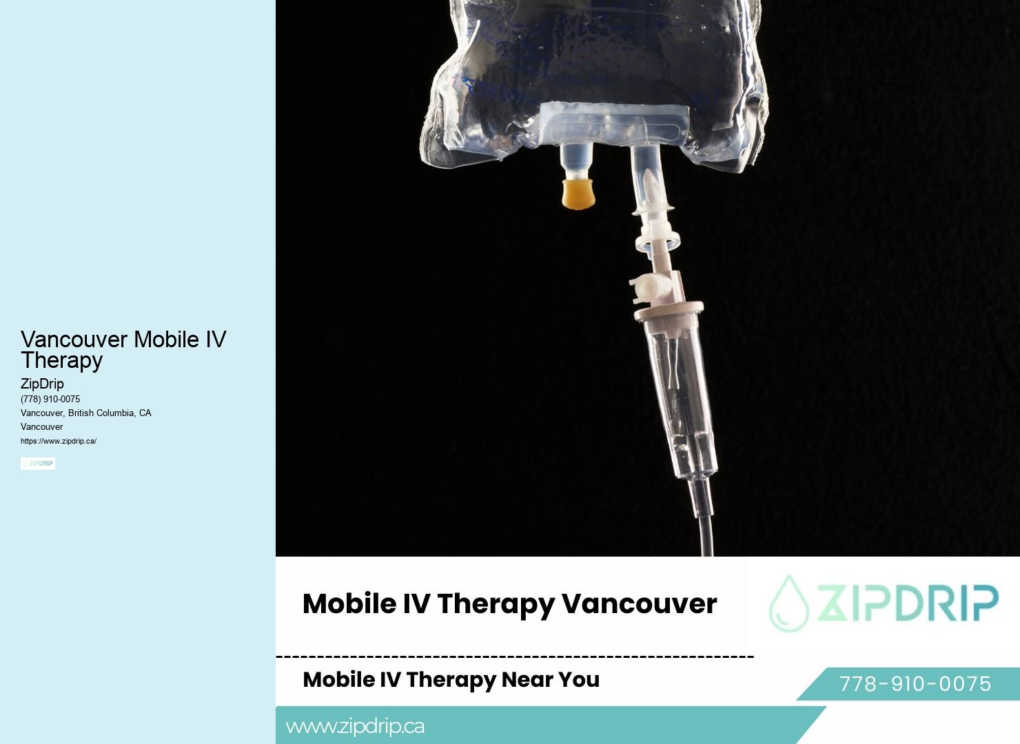 Mobile IV for Overall Wellness Vancouver Mobile IV Therapy