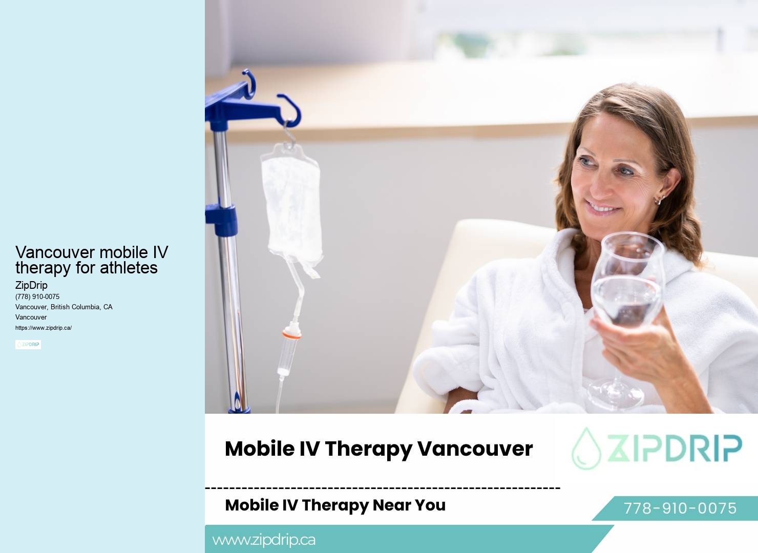 Mobile IV Wellness Solutions Vancouver mobile IV therapy for athletes