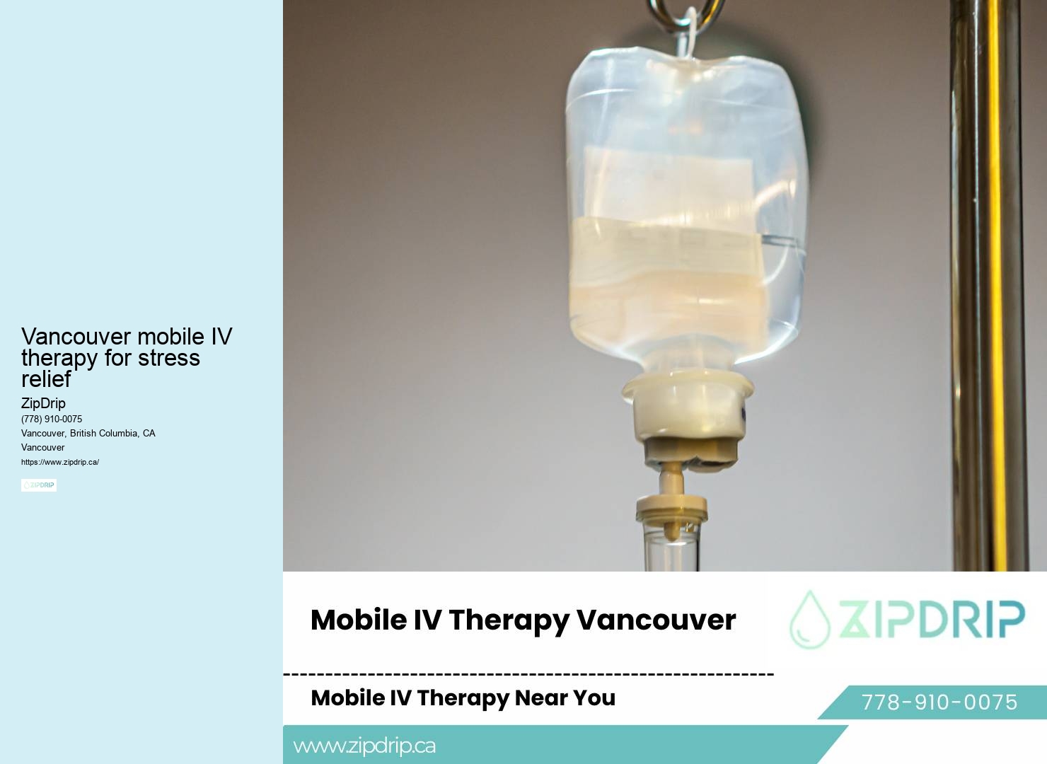 Vancouver mobile IV therapy for stress relief Rehydration IV Therapy