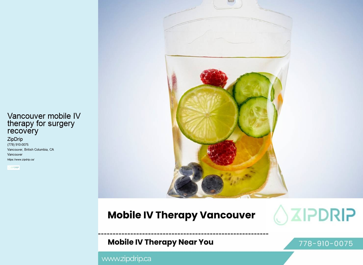 Vancouver mobile IV therapy for surgery recovery IV Therapy for Athletes' Recovery