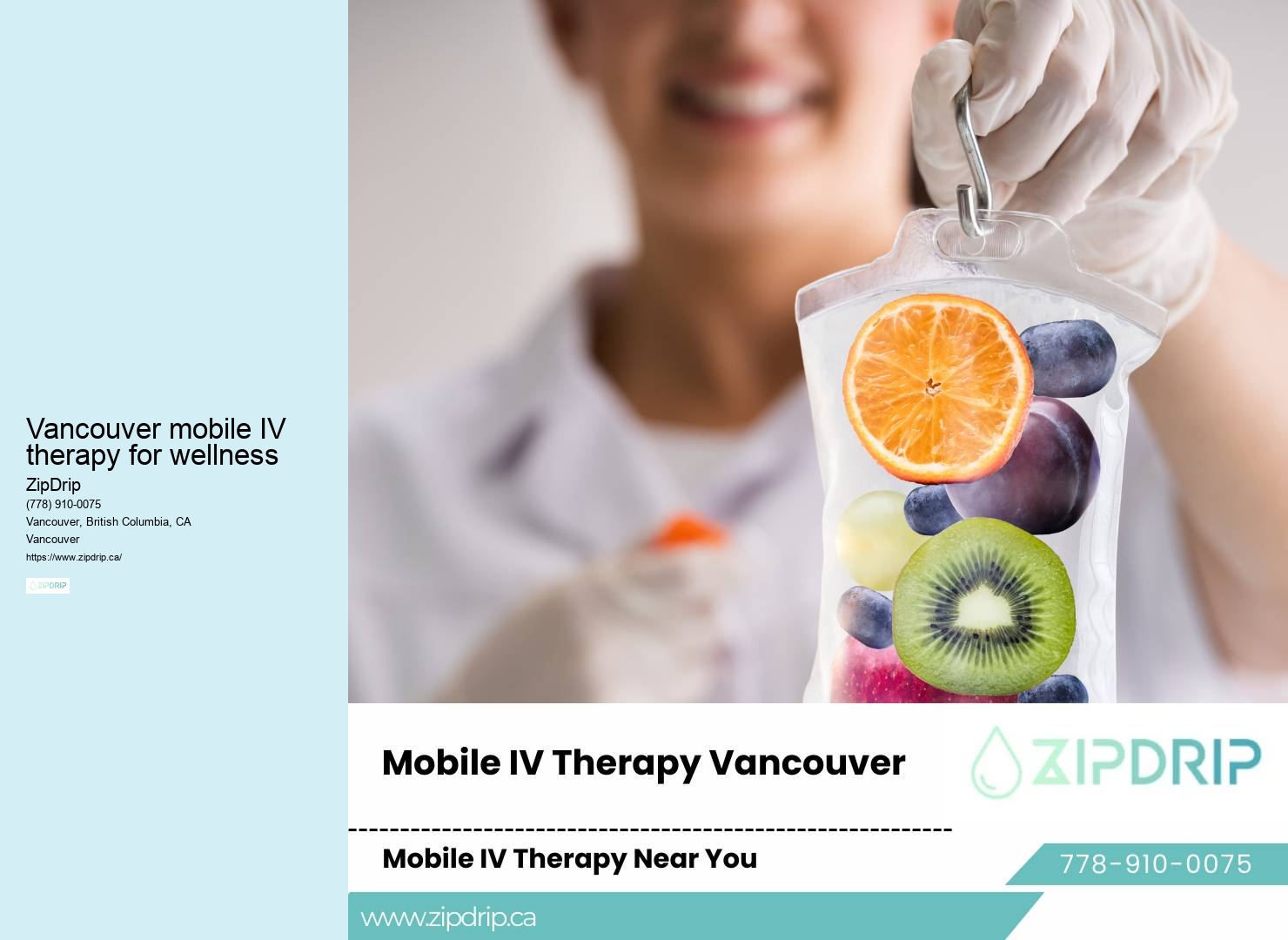 Energy and Focus IV Therapy Vancouver mobile IV therapy for wellness