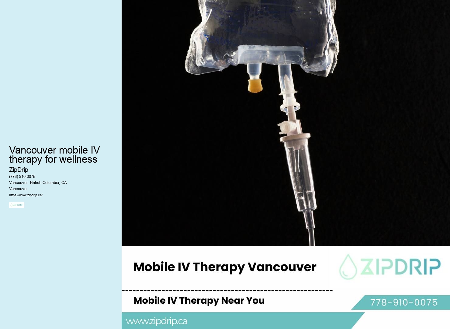 Mobile Vitamin C IV Drip Vancouver mobile IV therapy for wellness