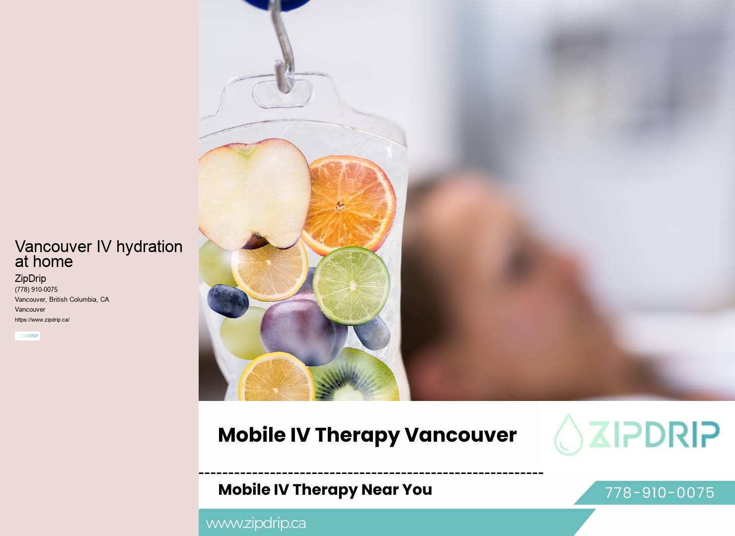 In-home hydration therapy Vancouver