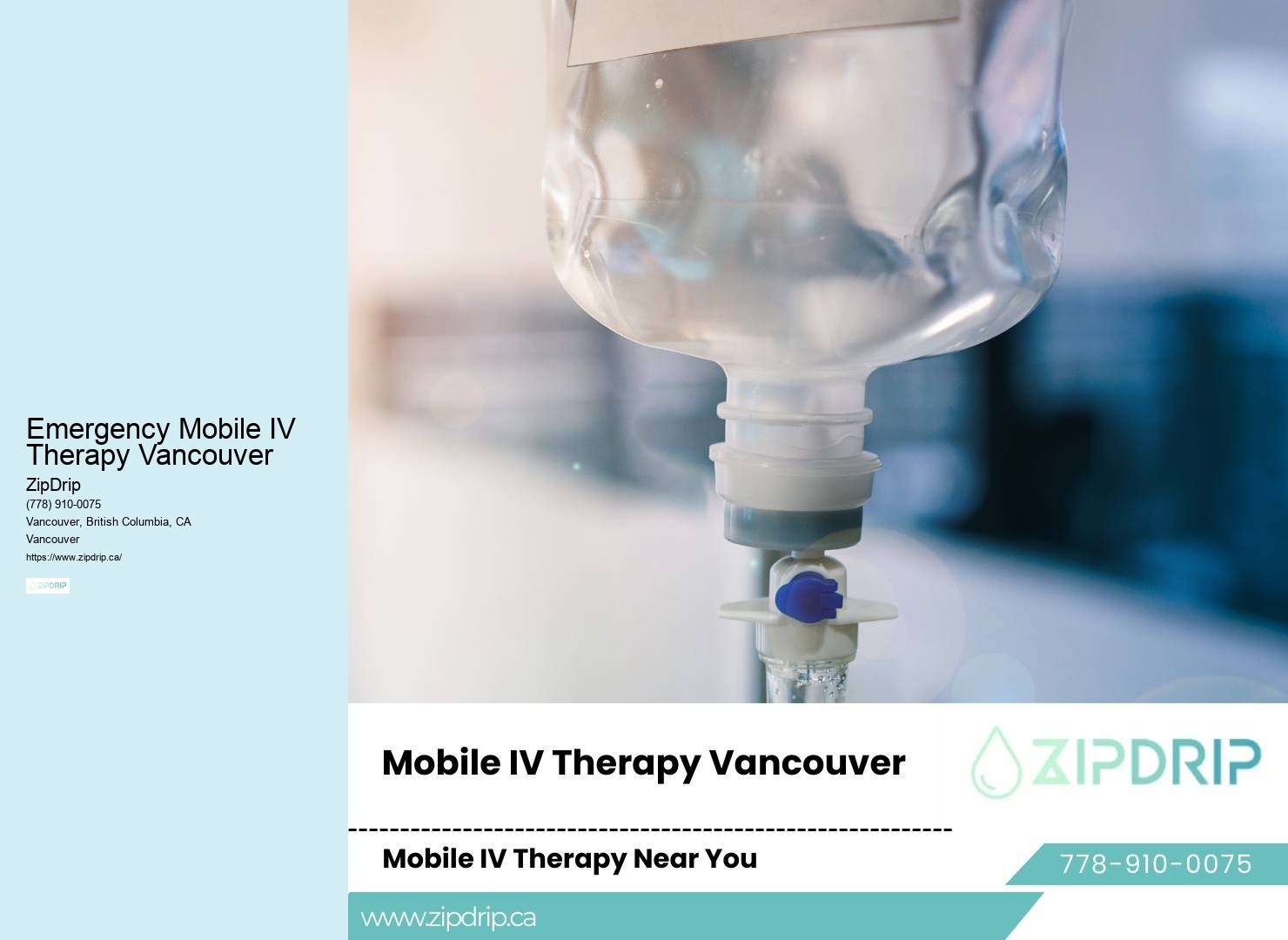 Mobile Vitamin Drip Emergency Mobile IV Therapy Vancouver