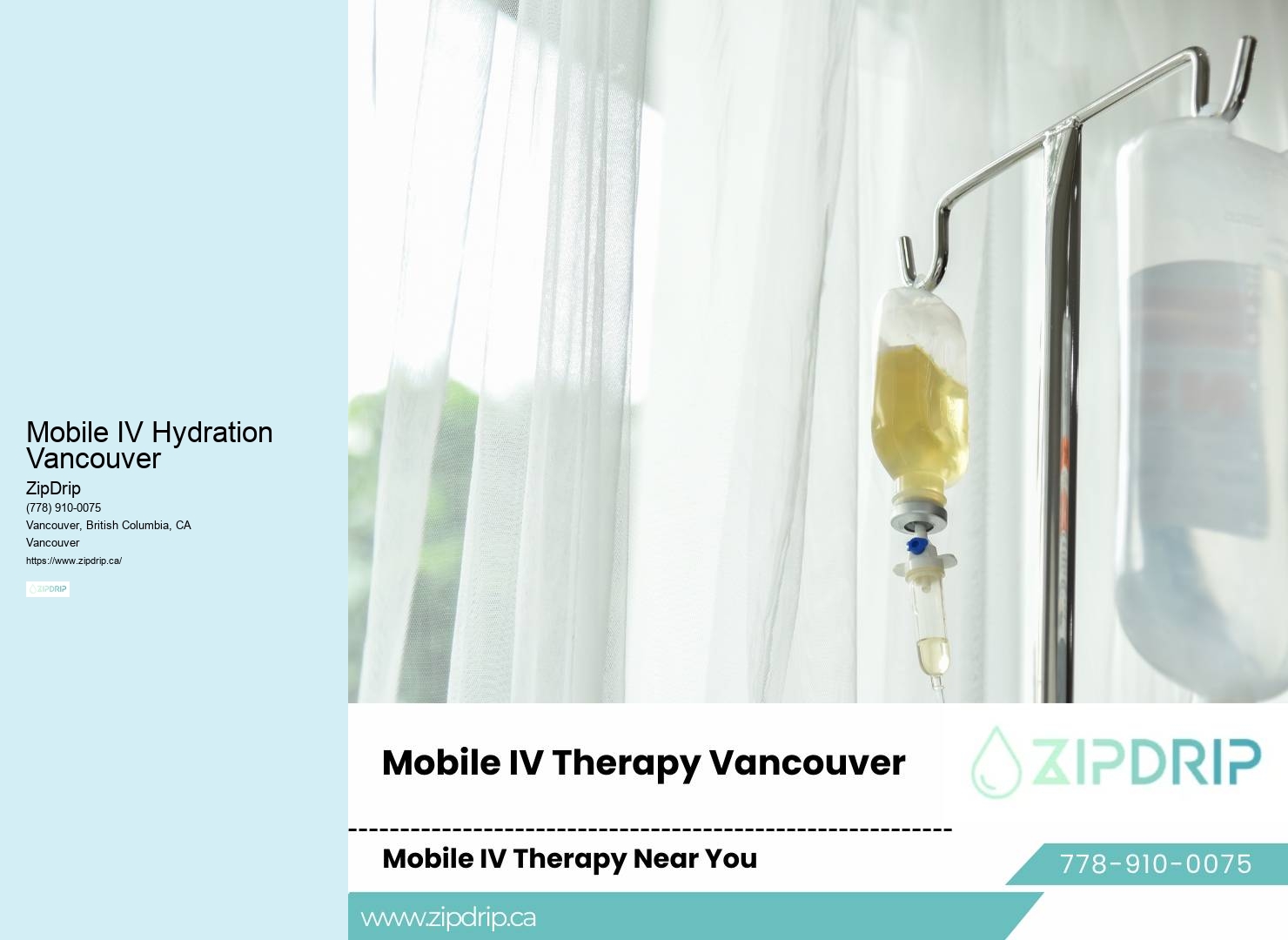 Mobile IV Service For Events Mobile IV Hydration Vancouver