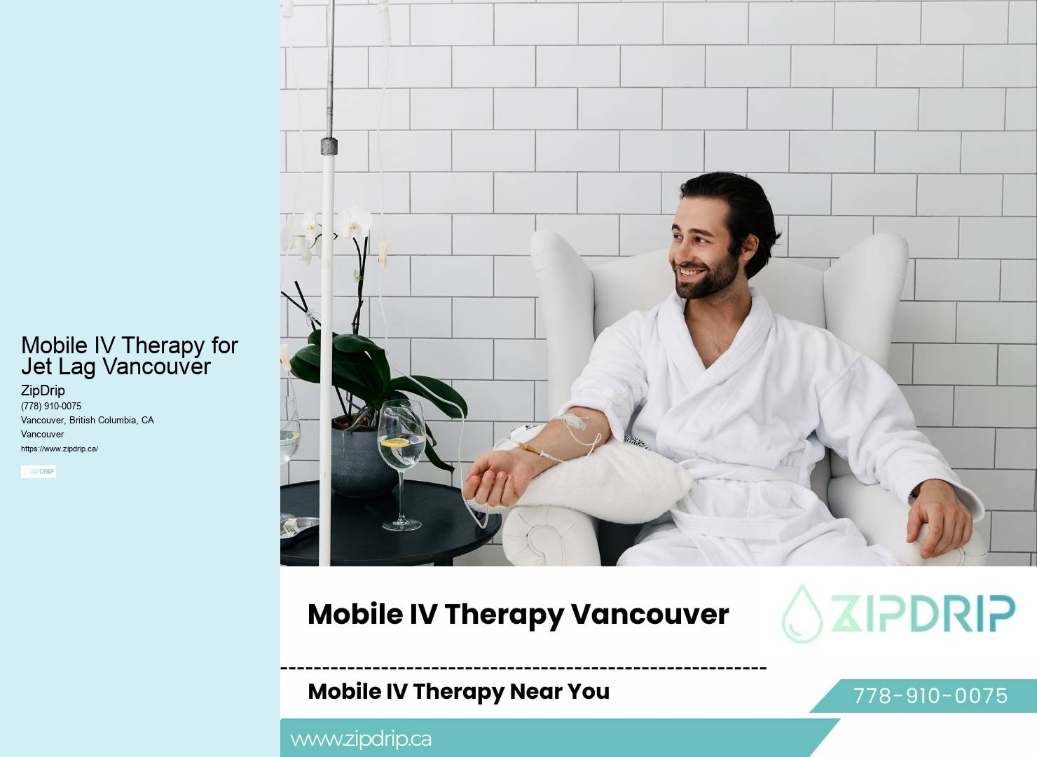 Mobile IV Services For Urgent Care Mobile IV Therapy for Jet Lag Vancouver
