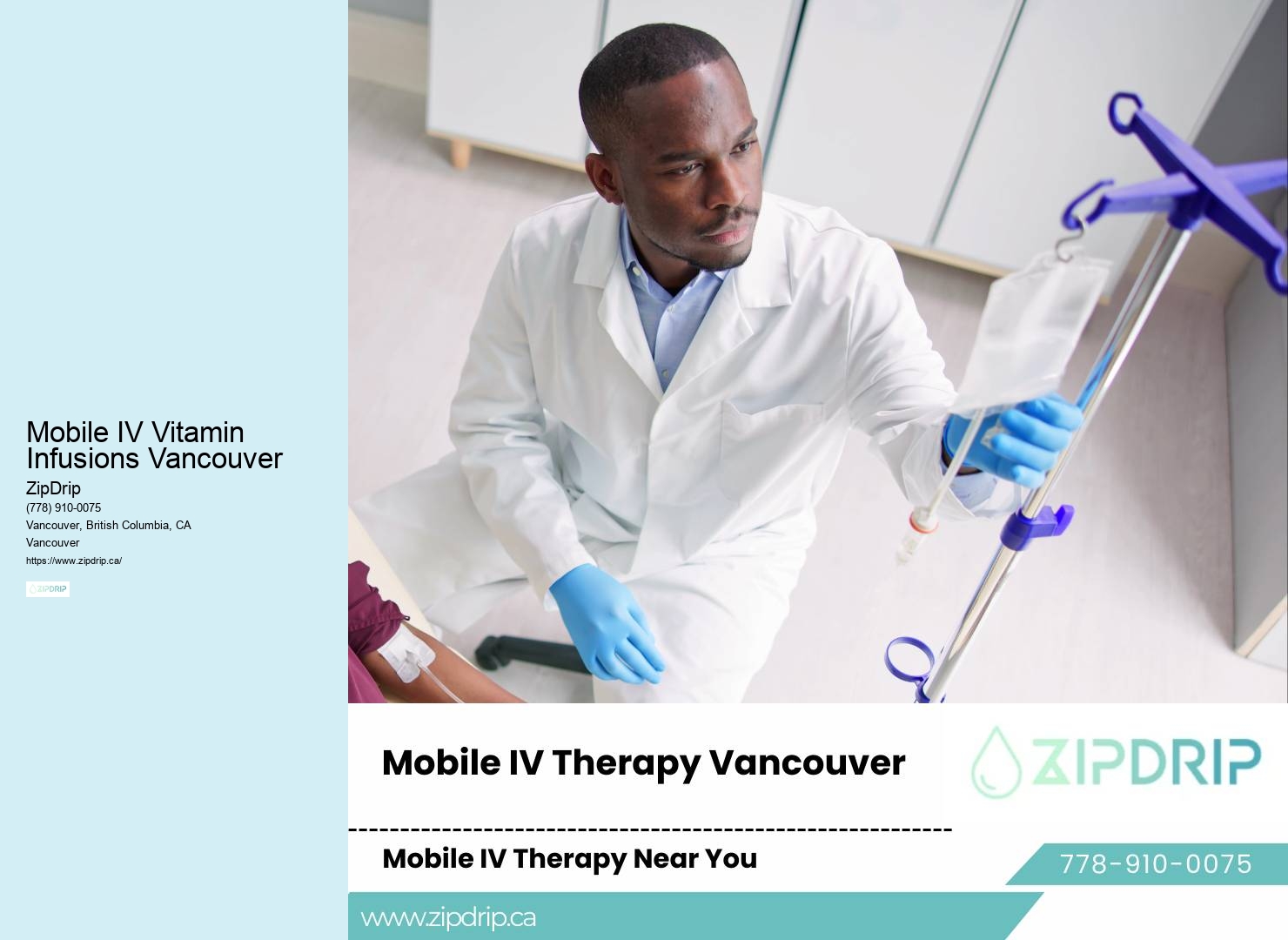 Mobile IV Therapy for Fatigue Mobile IV Vitamin Infusions Vancouver