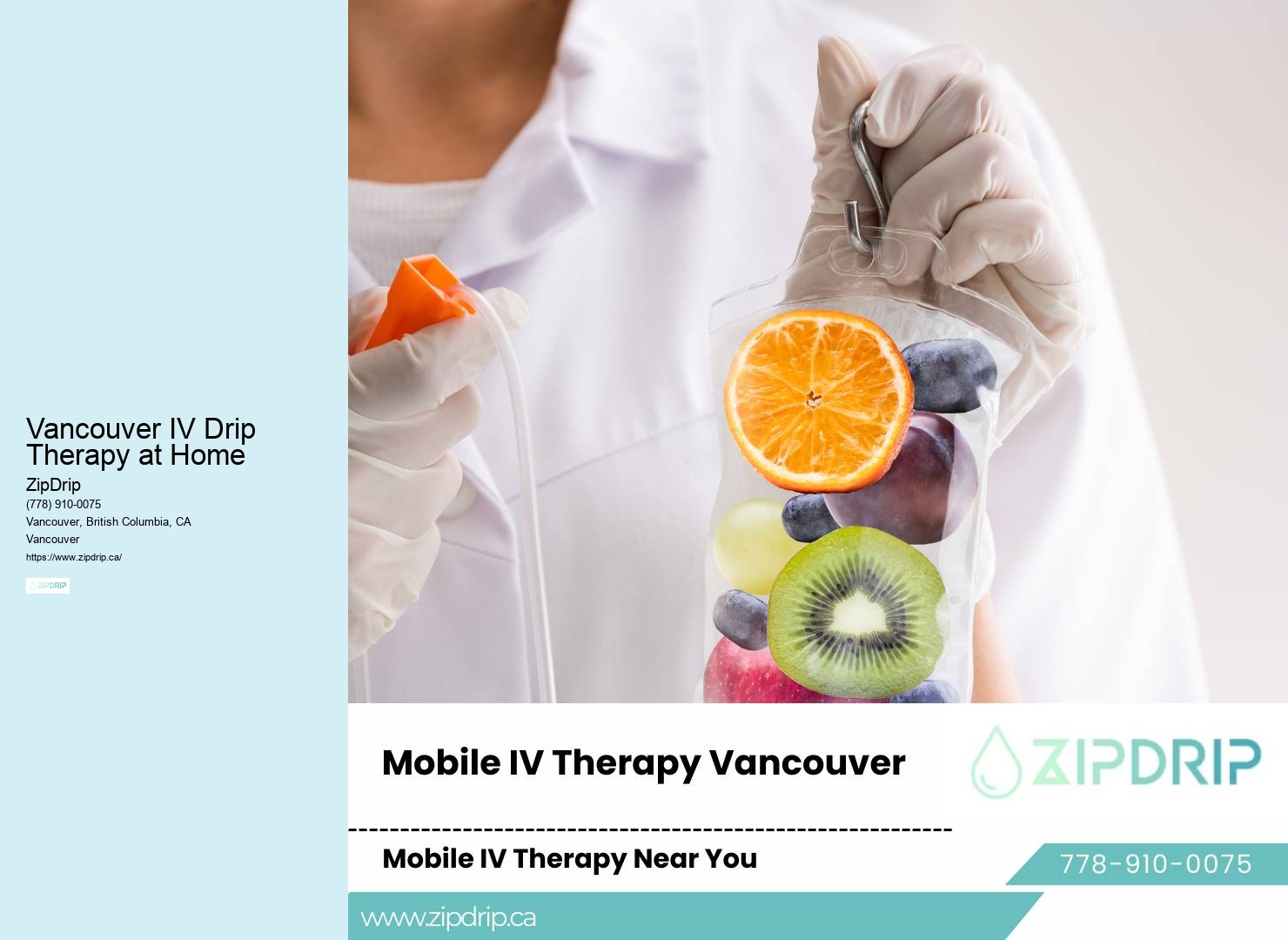 Vancouver IV Drip Therapy at Home IV Hydration Therapy For Beauty