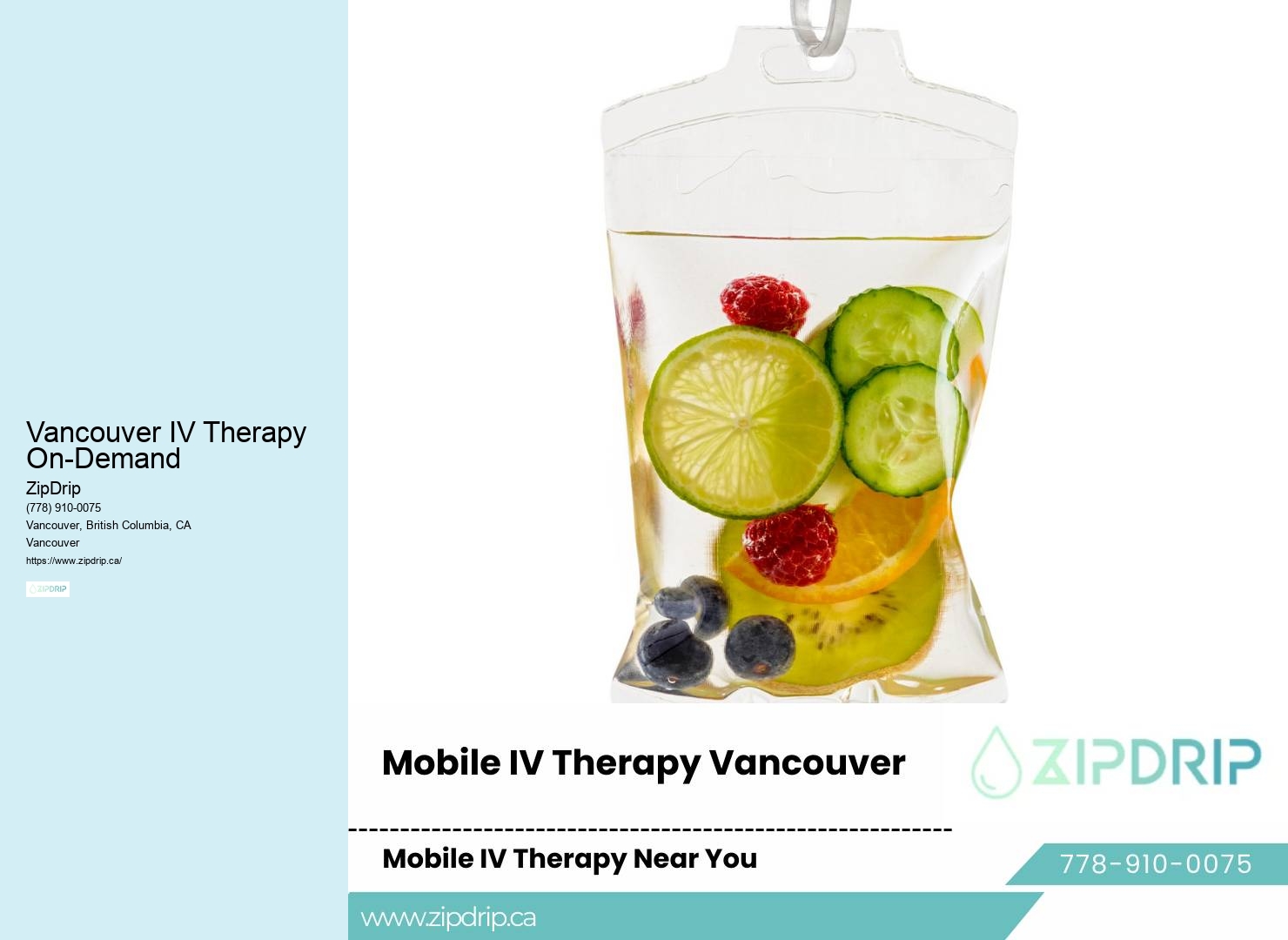 Vancouver IV Therapy On-Demand Mobile IV Hydration Therapy