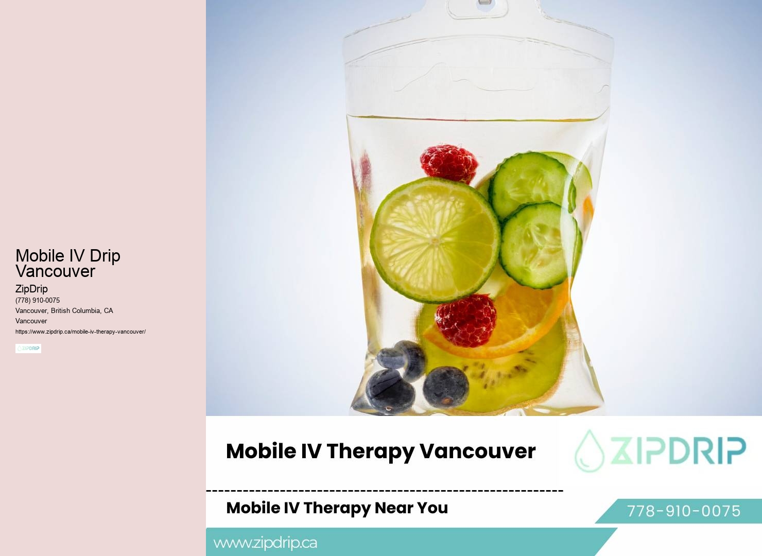 At-Home IV Drip Mobile IV Drip Vancouver