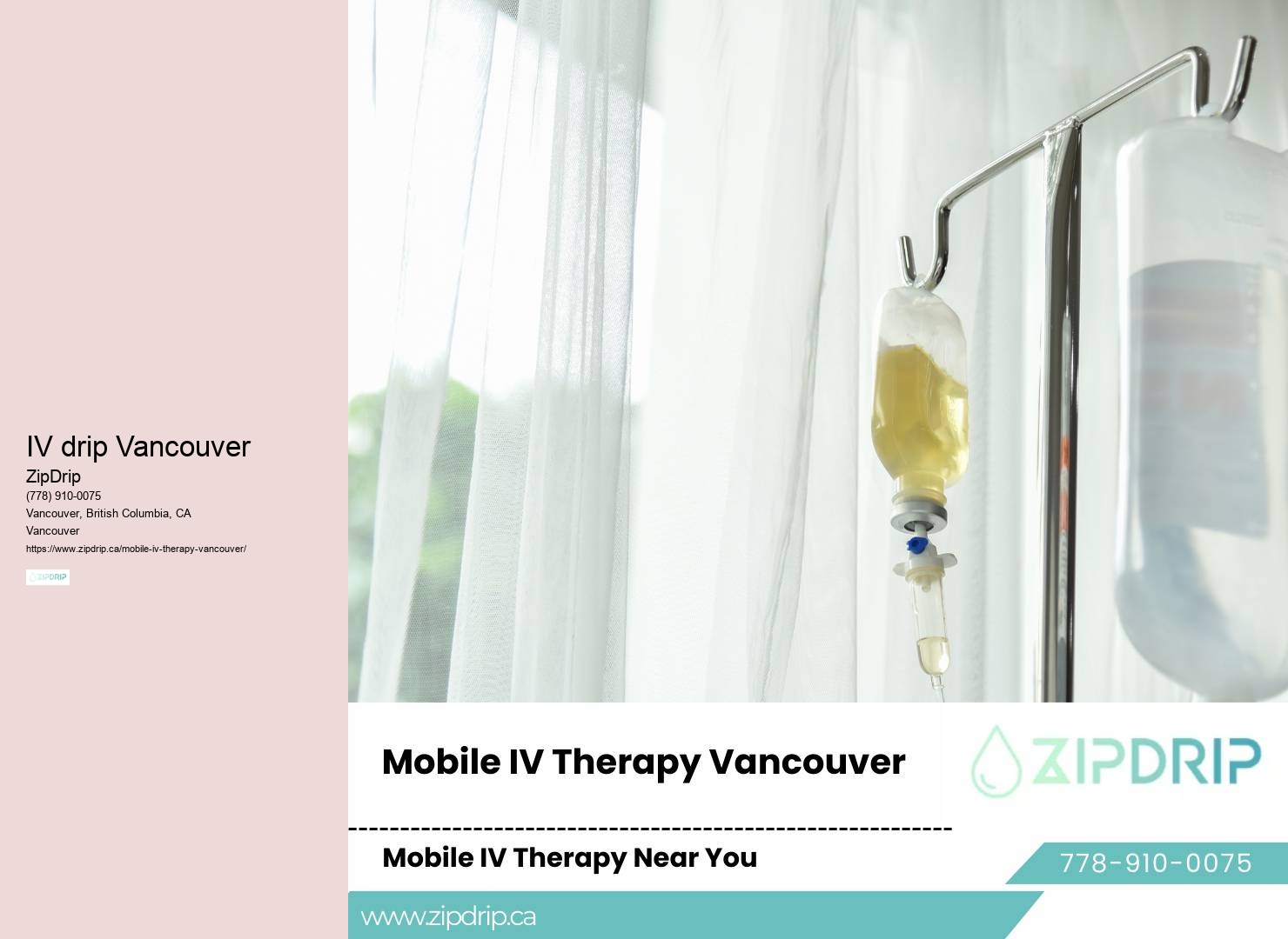 Mobile IV Drip Services in Vancouver