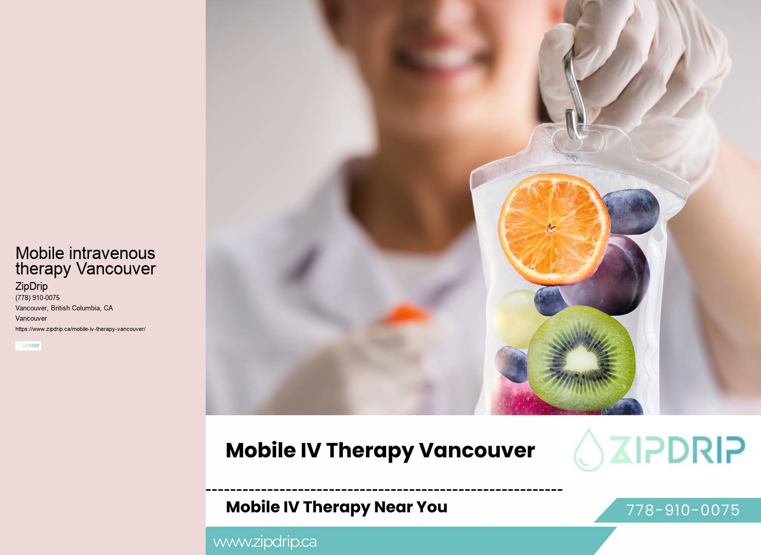 Vancouver's Premier In-Home IV Drip Services