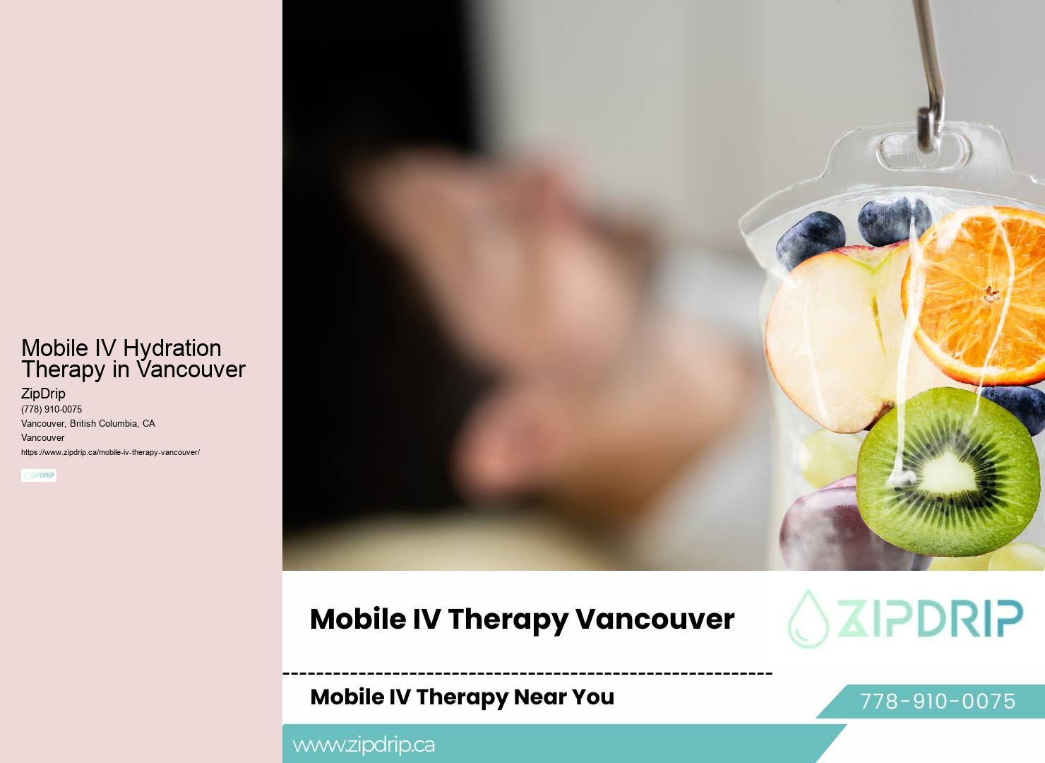 IV Therapy at Home in Vancouver