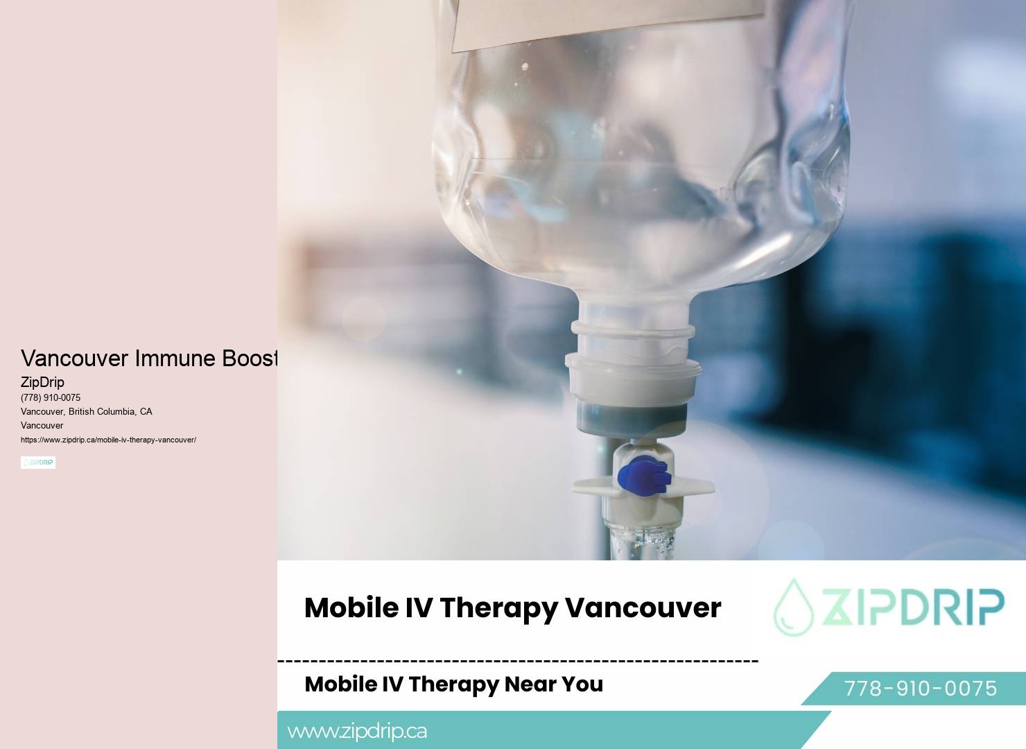 Exclusive Vancouver's Traveling IV Infusion Services