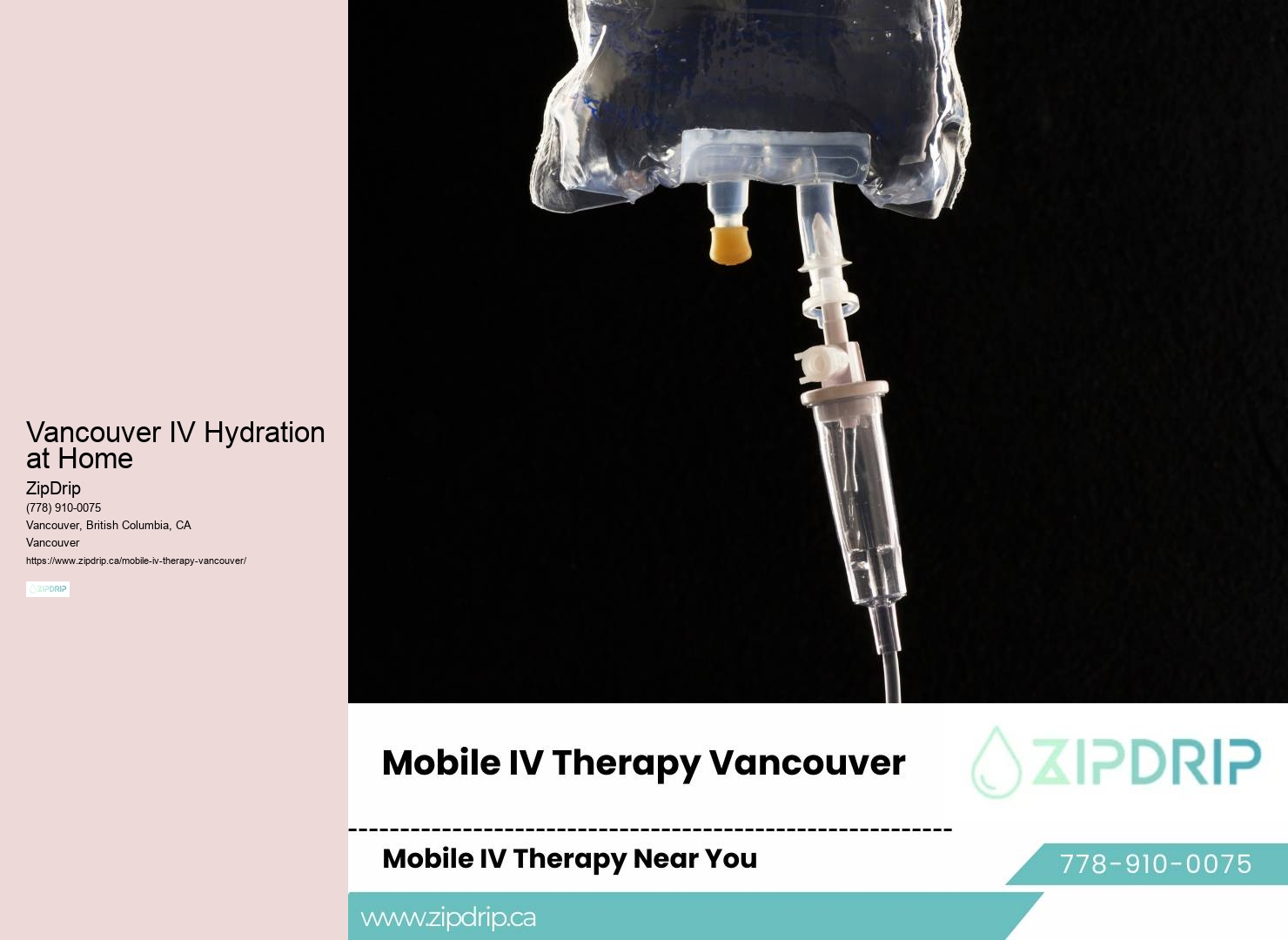 Premium Mobile IV Drip Services in Vancouver