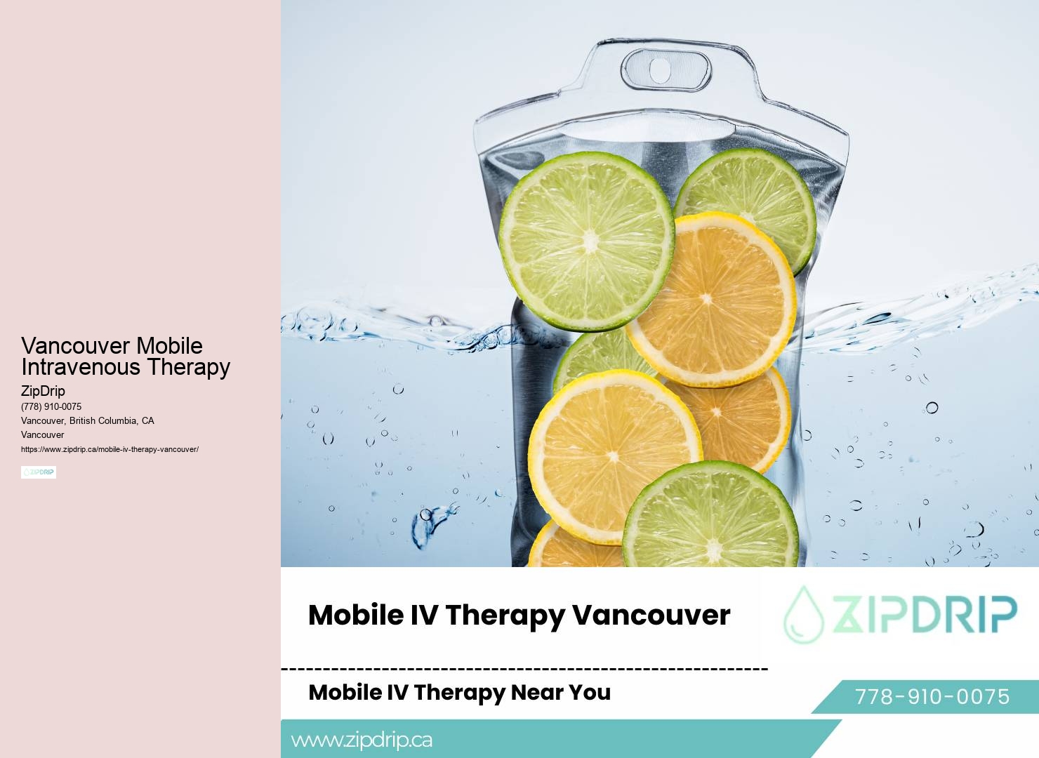 Portable IV Therapy Vancouver