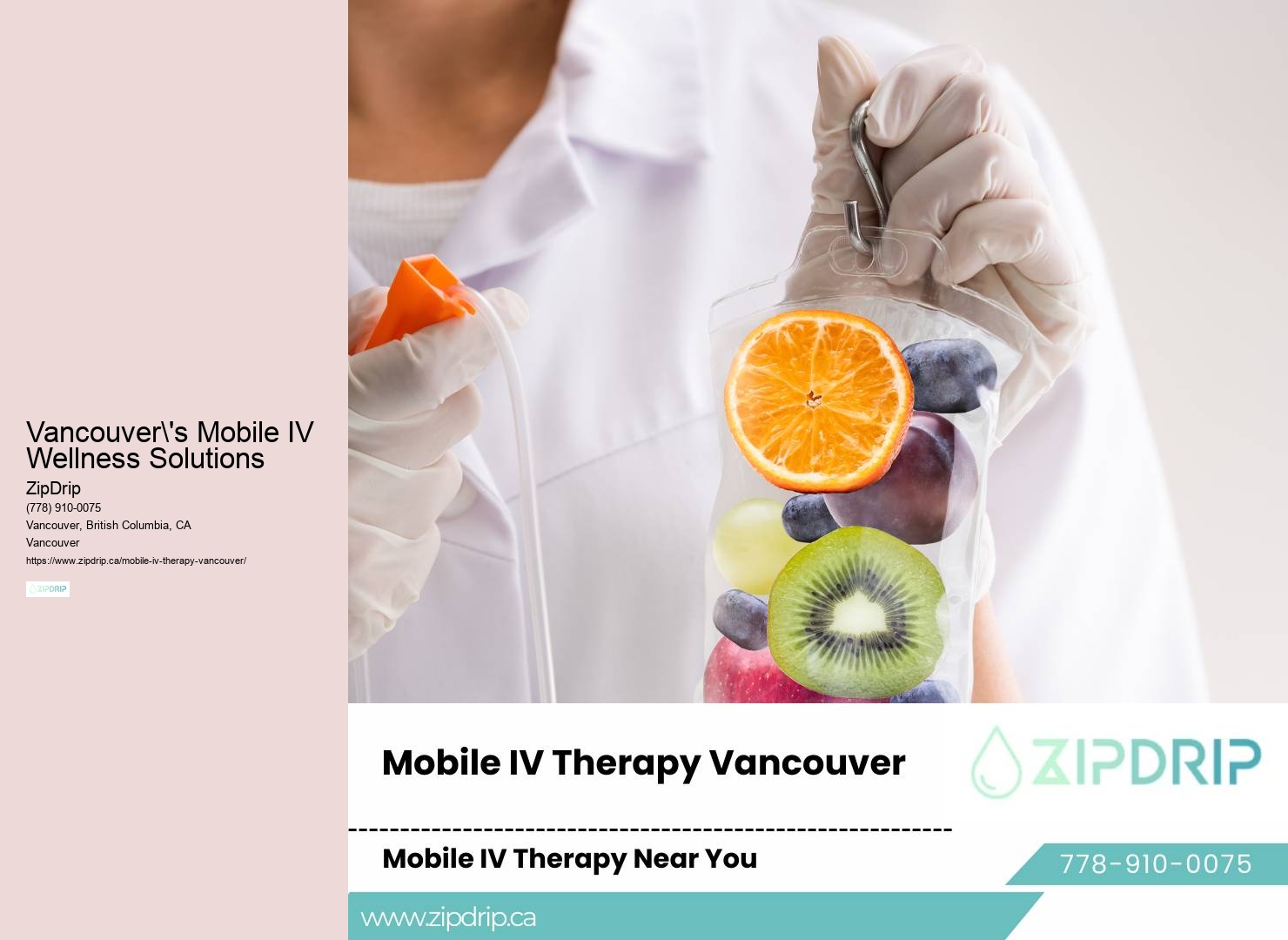 Vancouver's Convenient IV Drip Services